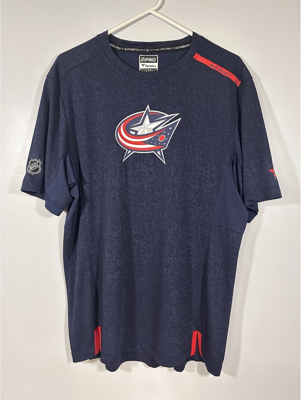 Fanatics Authentic Pro Columbus Blue Jackets NHL Performance Shirt Men's L
